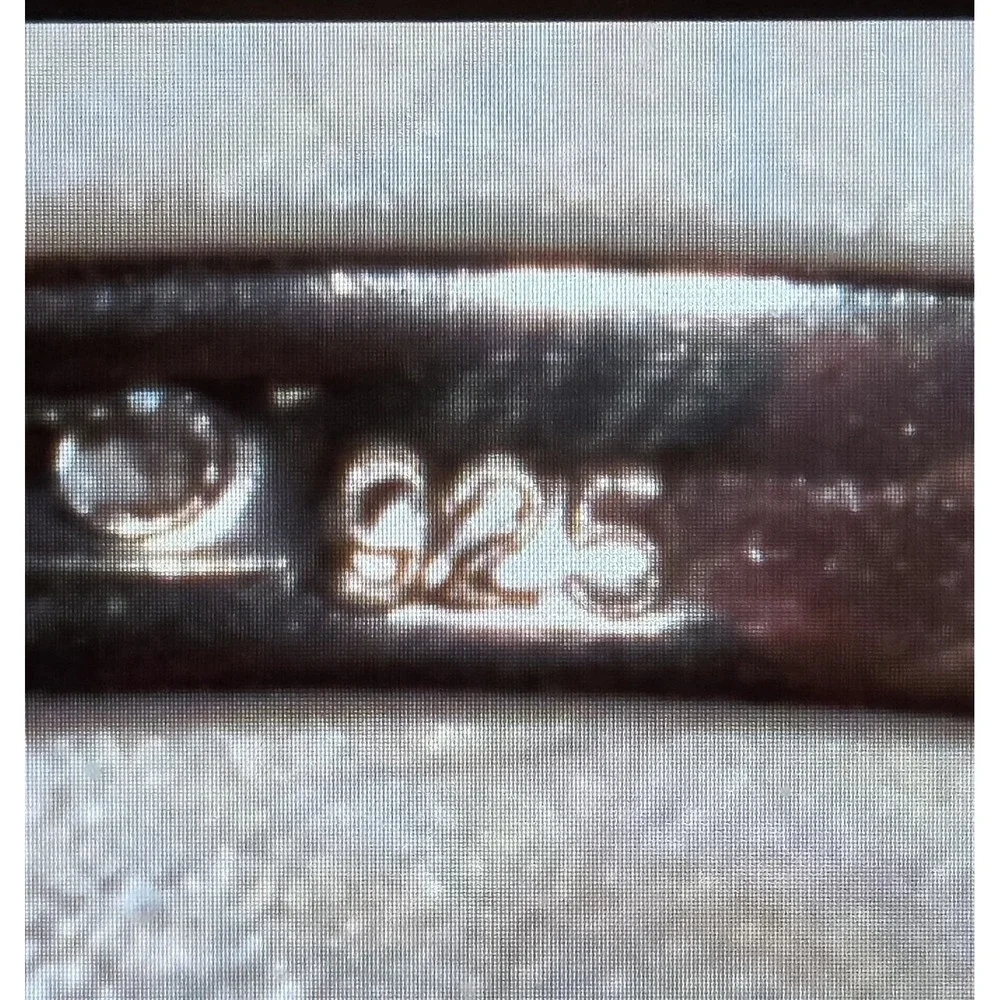 Vintage Ribbon Mount Sterling Silver CZ Ring Size‎ 6